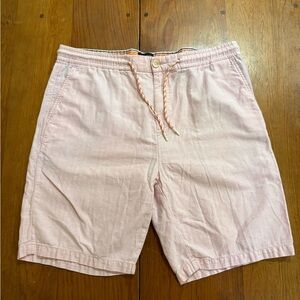 Scotch & Soda Fave Men Cotton-Linen Bermuda Shorts • Size 38 Light Pink